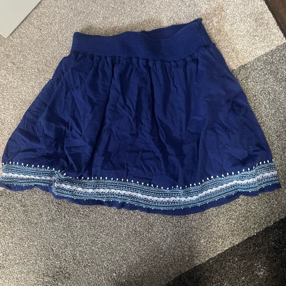Navy midi skirt
